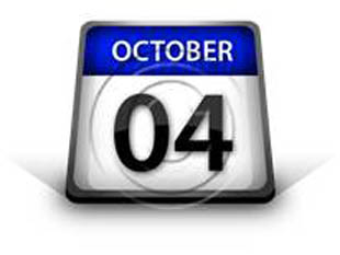 Calendar October 04 PPT PowerPoint Image Picture