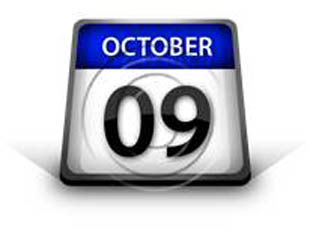 Calendar October 09 PPT PowerPoint Image Picture