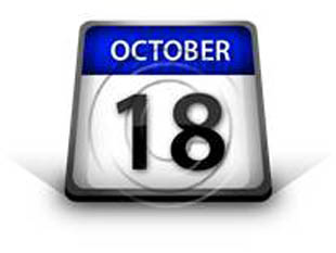 Calendar October 18 PPT PowerPoint Image Picture