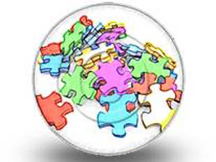 Puzzle Heap Circle Color Pen PPT PowerPoint Image Picture