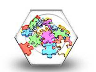 Puzzle Heap Hex Color Pen PPT PowerPoint Image Picture