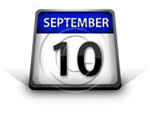 Calendar September 10 PPT PowerPoint Image Picture