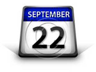 Calendar September 22 PPT PowerPoint Image Picture