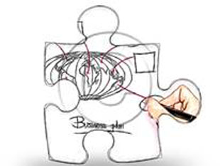 Sketch Business Plan PUZ Color Pen PPT PowerPoint Image Picture