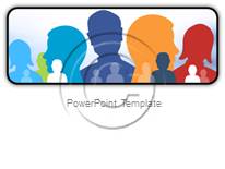 Social Faces Rectangle PPT PowerPoint Image Picture