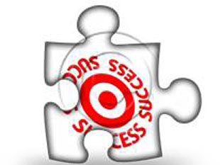 Success On Target PUZ PPT PowerPoint Image Picture