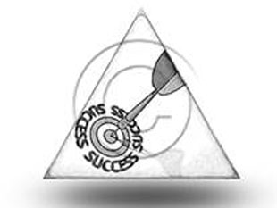 Success On Target TRI Square Sketch PPT PowerPoint Image Picture