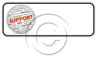 Support Word Cloud Rectangle PPT PowerPoint Image Picture
