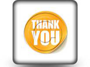 Thankyou Sticker Square PPT PowerPoint Image Picture