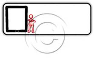 Tablet Red Man Rectangle Color Pen PPT PowerPoint Image Picture