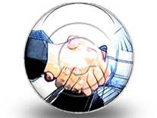 Handshake Circle Color Pencil PPT PowerPoint Image Picture