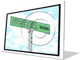 SuccessWaySign Frame Color Pencil PPT PowerPoint Image Picture