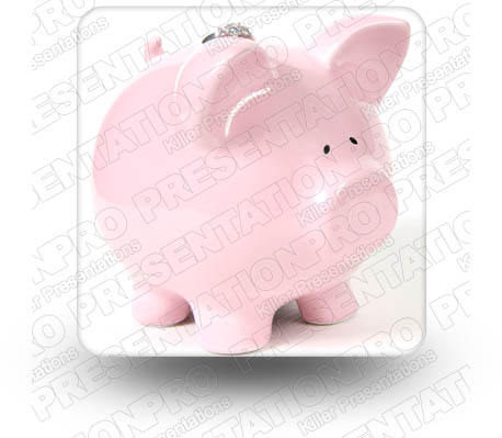 Piggy Bank 02 Square PPT PowerPoint Image Picture