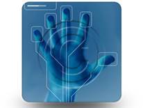Hand Blue 01 Square PPT PowerPoint Image Picture