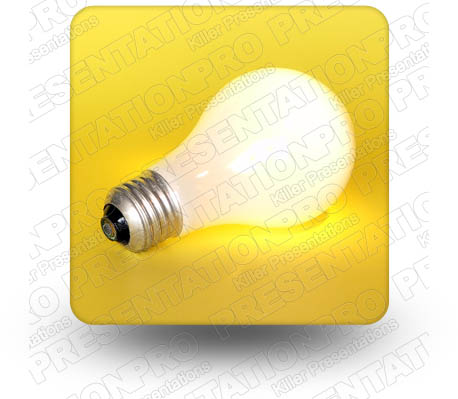 LightBulb Yellow 01 Square PPT PowerPoint Image Picture