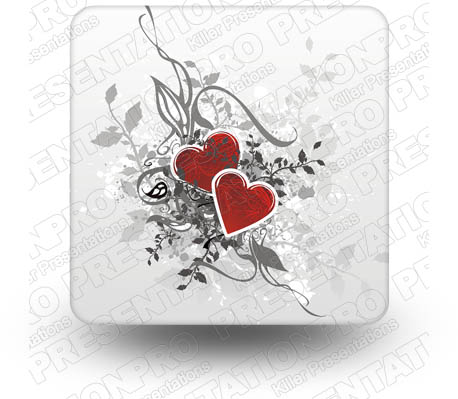 Hearts 01 Square PPT PowerPoint Image Picture