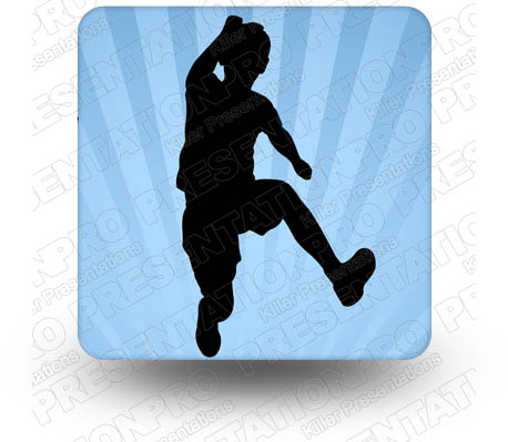 Boy Jump Silhouette 03 Square PPT PowerPoint Image Picture