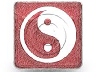 YinYang Red Color Pen PPT PowerPoint Image Picture