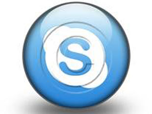 skype Circle 1 PPT PowerPoint Image Picture