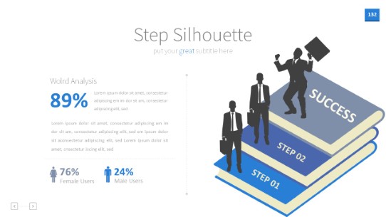 InfoGraphic 132 Blue PowerPoint Infographic pptx design
