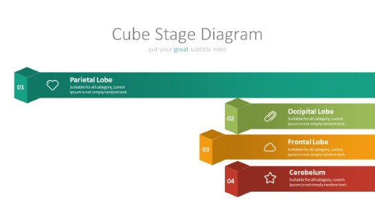 010 Chain Cube Stages PowerPoint Infographic pptx design