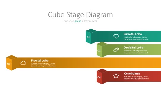 010 Chain Cube Stages 3 PowerPoint Infographic pptx design