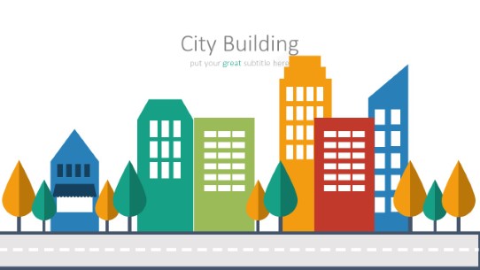 021 City Road Building PowerPoint Infographic pptx design