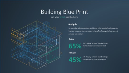 022 Building Blue Print PowerPoint Infographic pptx design