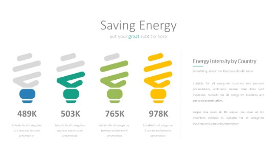 054 Energy Bulb PowerPoint Infographic pptx design