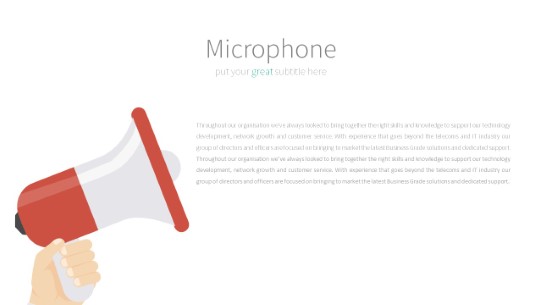067 Megaphone PowerPoint Infographic pptx design