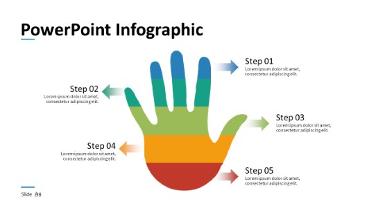 098 - Steps Hand PowerPoint Infographic pptx design