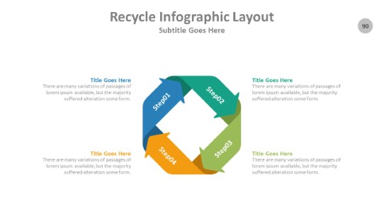 Recycle 090 PowerPoint Infographic pptx design