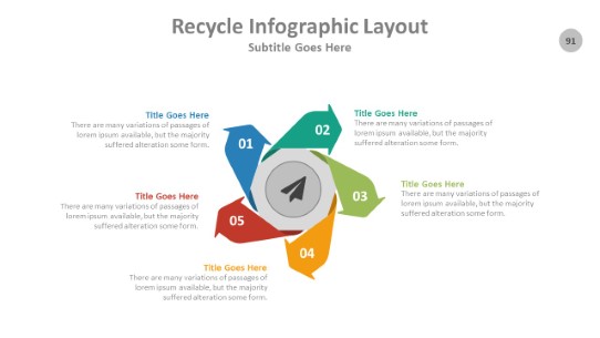 Recycle 091 PowerPoint Infographic pptx design