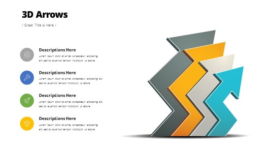3D Arrows 03 PowerPoint PPT Slide design