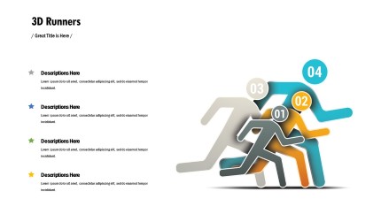 3D Runners PowerPoint PPT Slide design