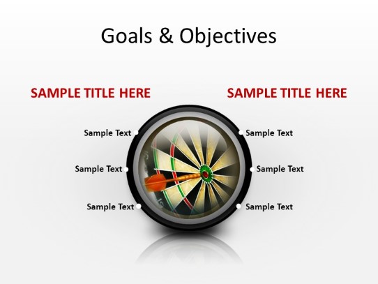 Bullseye Goals Objectives PowerPoint PPT Slide design