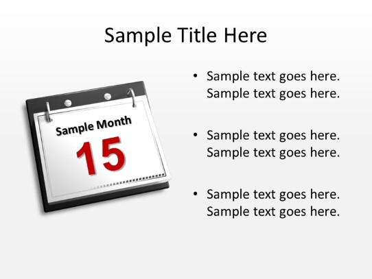 Customizable Calendar PowerPoint PPT Slide design
