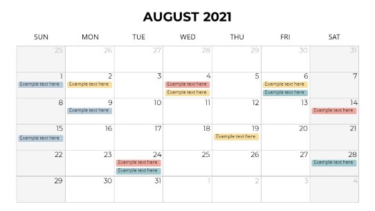 Calendars 2021 Monthly Sunday August PowerPoint PPT Slide design