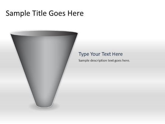 Cone Down A 1gray PowerPoint PPT Slide design