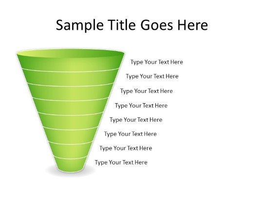 Cone Down A 8green PowerPoint PPT Slide design