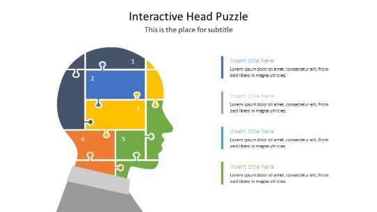 Interactive Puzzle Head PowerPoint PPT Slide design