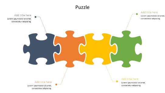 Interactive Puzzle Line 4 PowerPoint PPT Slide design