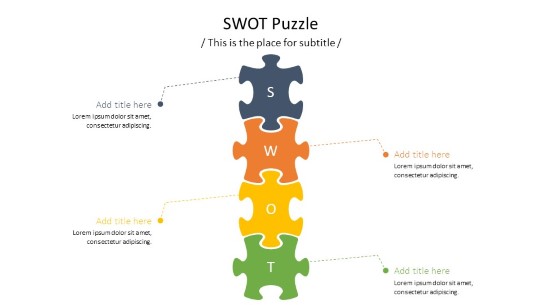 4Piece Puzzle 4 PowerPoint PPT Slide design