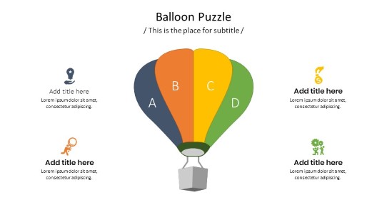 Balloon Puzzle PowerPoint PPT Slide design