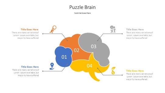 Brain Puzzle 3 PowerPoint PPT Slide design