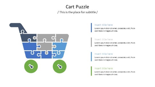 Cart Puzzle PowerPoint PPT Slide design