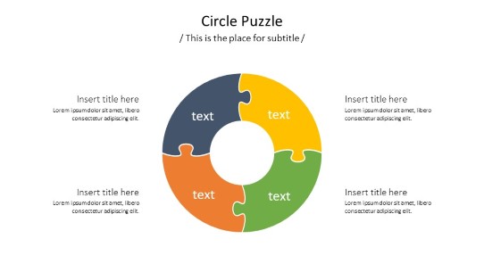 Circle Puzzle PowerPoint PPT Slide design