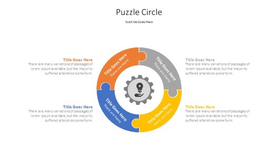 Circle Puzzle 3 PowerPoint PPT Slide design
