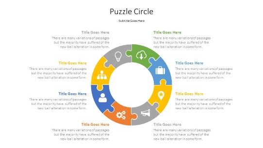 Circle Puzzle 4 PowerPoint PPT Slide design