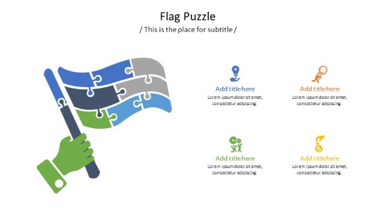 Flag Puzzle PowerPoint PPT Slide design